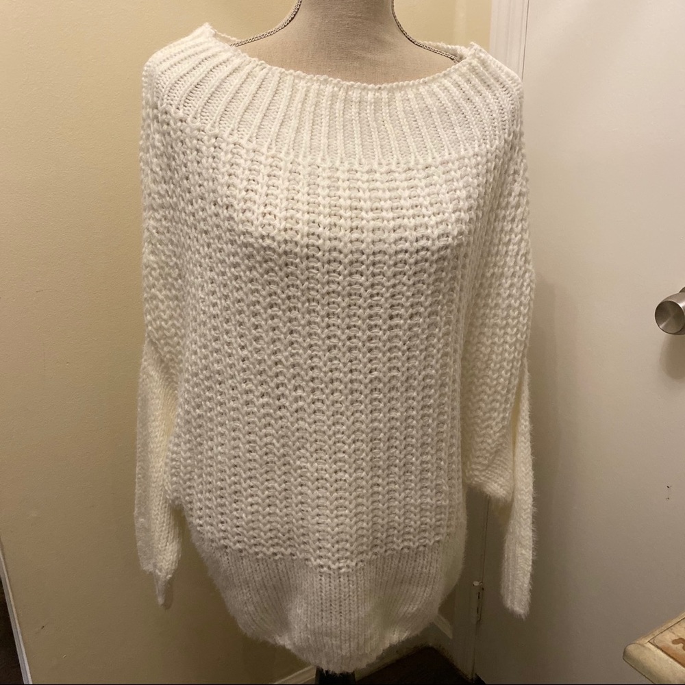 Solution White Chunky Sweater